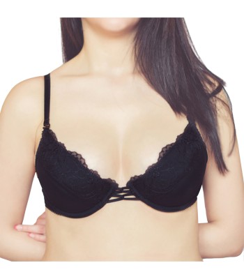 Plunge Underwired Padded Bra Black